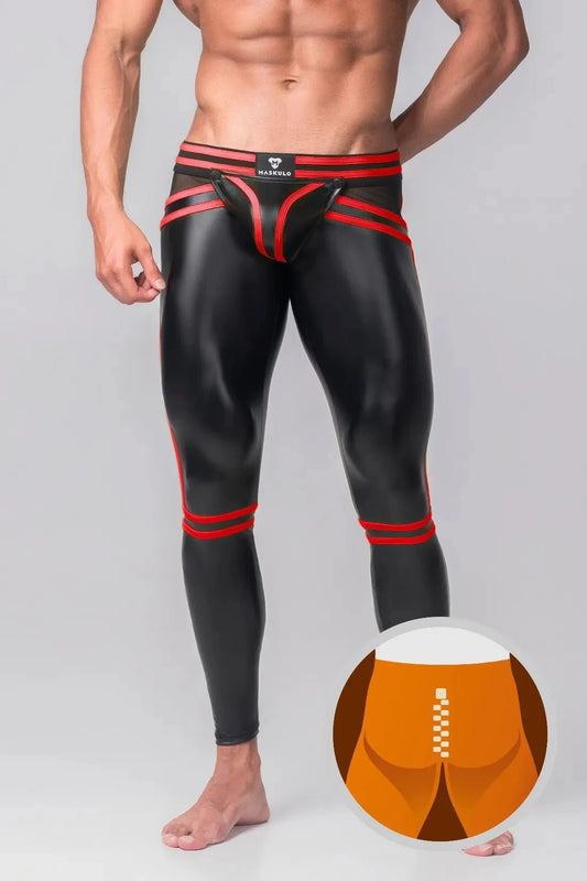 Youngero Gen-Y Zip-Rear Leggings. Red - MLG183-Y1 - www.maskulo.berlin - Local store