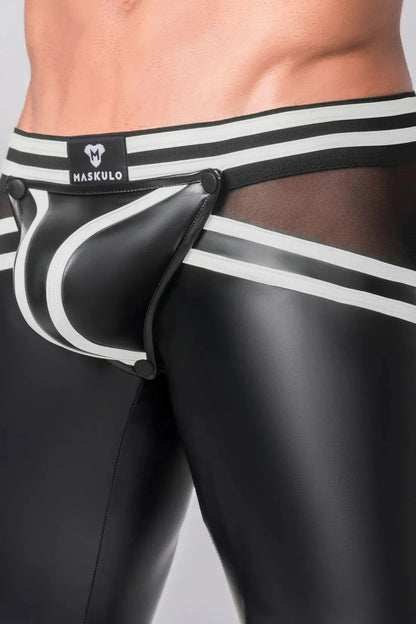 Youngero Gen-Y Zip-Rear Leggings. White Neon - MLG184-Y1 5 - www.maskulo.berlin Local City Store