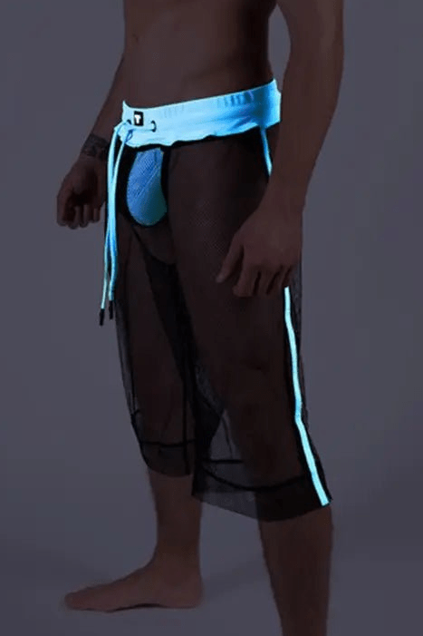 Youngero Classic. Mesh Shorts. White Neon
