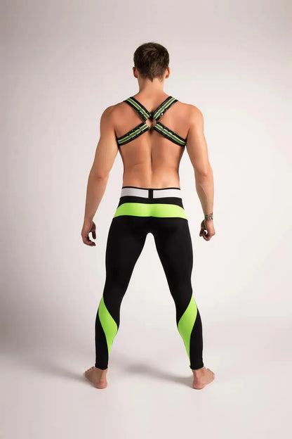 Youngero Classic. Regular Rear Leggings. Green Neon