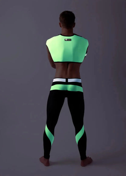 Youngero Classic. Regular Rear Leggings. Green Neon