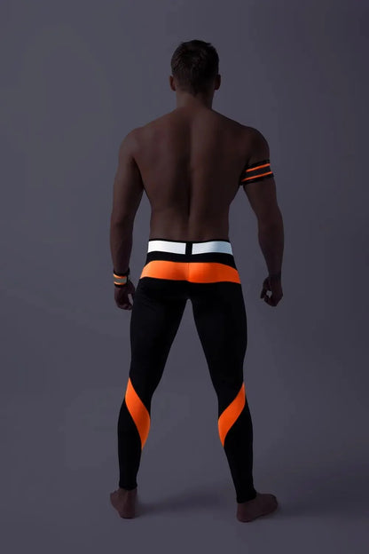 Youngero Classic. Regular Rear Leggings. Orange Neon