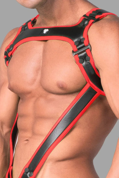 Youngero. Men's Body Harness. Black and Red - MHR101 - Y1 - www.maskulo.berlin - Local store