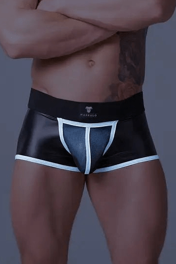 Youngero Classic. Regular Rear Trunk Shorts. White Neon