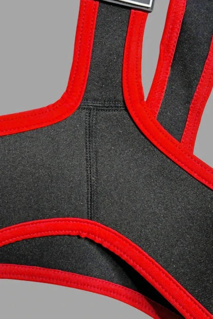 Zale Aquatorr Neoprene Chest Harness. Black + Red - MHR189-Y2 - www.maskulo.berlin - Local store