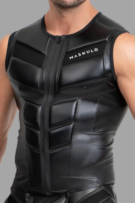 Zippered Vest. Black - MTP109 - Y2 - www.maskulo.berlin - Local store